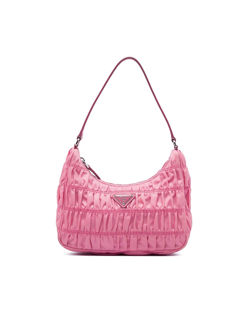Prada Hobo Tessuto Gaufre With Saffiano #376185P87B